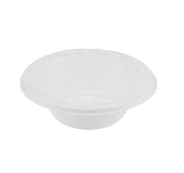 Plastic White Bowl 8 Oz-50 Pieces / PKT