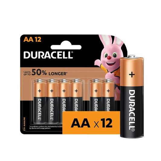 Duracell Type AA Alkaline Batteries, pack of 12