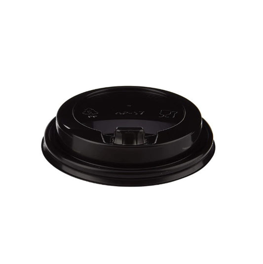 HOTPACK Black Lids for Paper Cup 8 Oz 500 Pieces