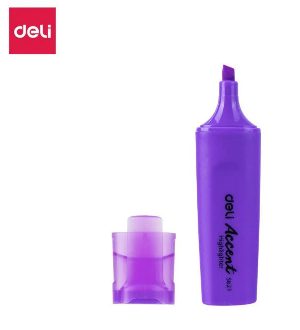Deli Text Highlighter - Purple 10pcs set