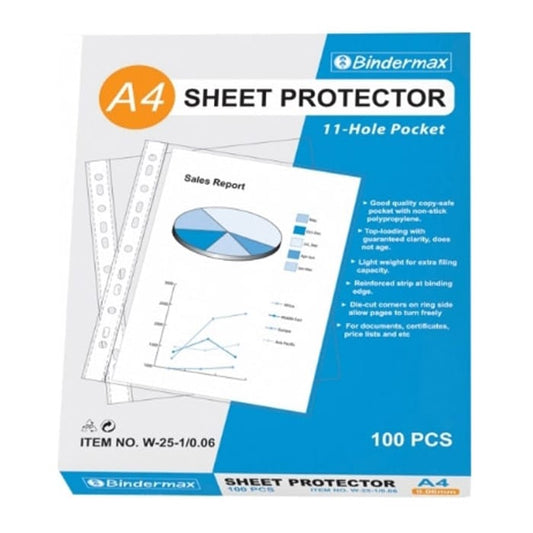 Sheet protectors 100s Bindermax  80mic