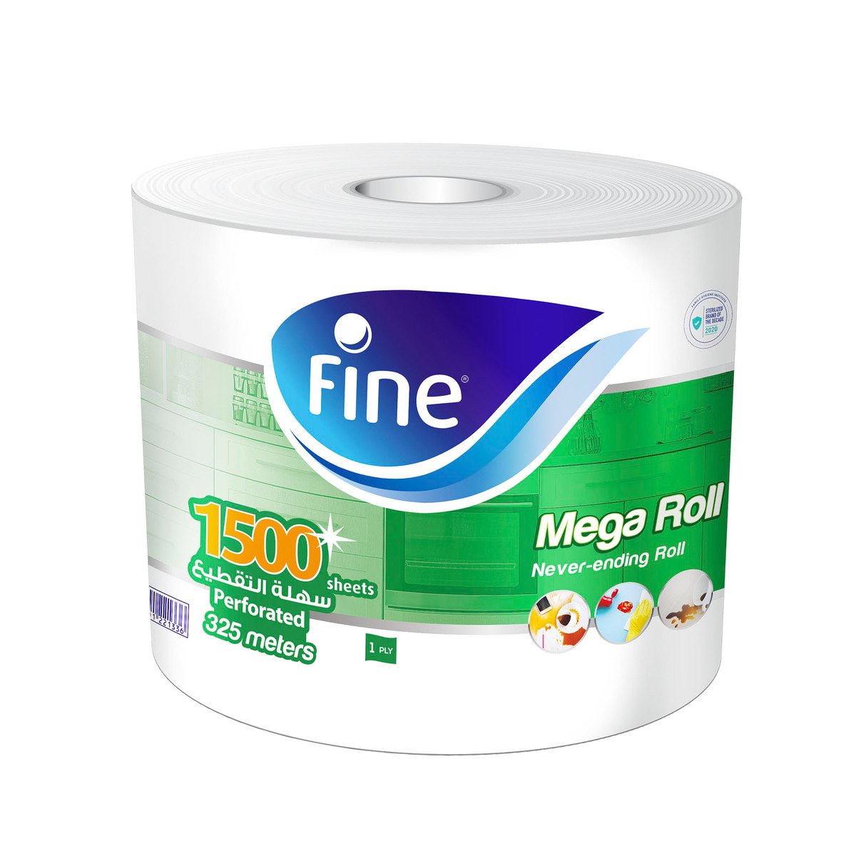 Fine Paper Towel Mega Roll Tissue 1500x2 Sheets 325x2mtr