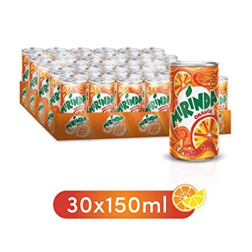 Mirinda Orange Carbonated Soft Drinks Can 30 X 150 ml
