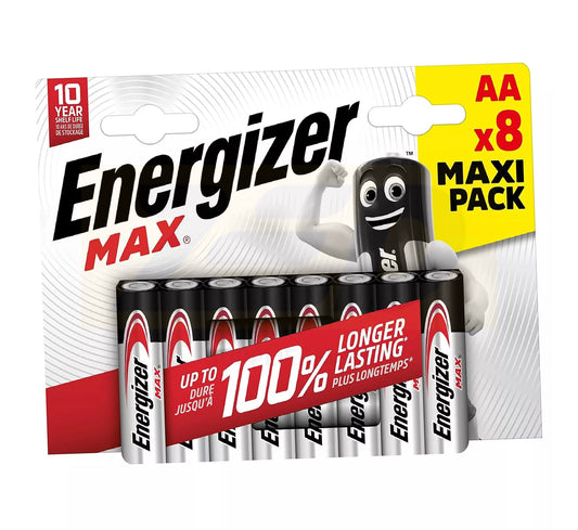 Energizer Max AA Alkaline Batteries 1.5V 8s