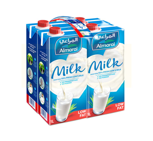 Almarai Low Fat Long Life Milk 4 x 1 Litre