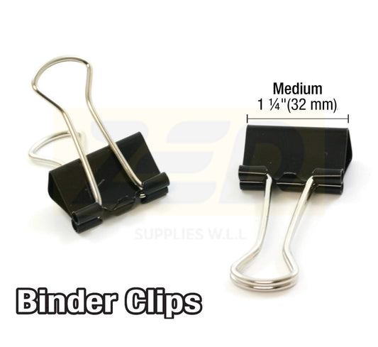 SADAF Binder Clip 32 mm 1 1/4" - 12 pc/ pkt