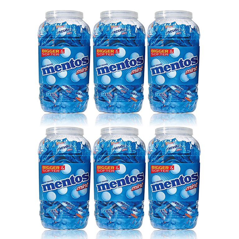 Mentos, Mint Flavour, Chewy Candy Jar, 540g x 6