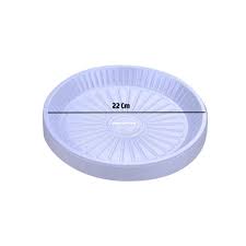PLASTIC PLATE ROUND PLAIN WHITE NO.22 50PCS/PKT