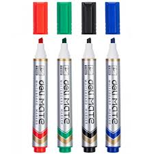 Deli White Board Marker 4pcs Assorted