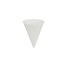 Hotpack Paper Cone Cold Water Cup 4.5 Oz 250 Pieces White