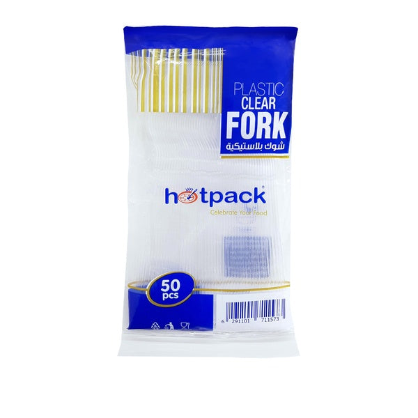 Hot Pack Plastic Clear Fork 50s