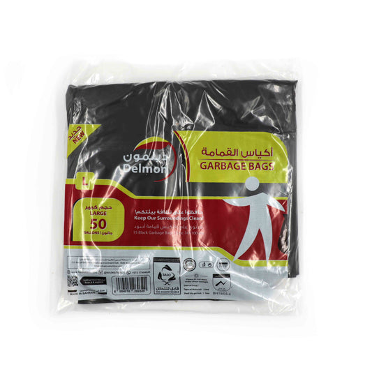 Delmon Garbage Bags 50 Gallons 15 Pcs
