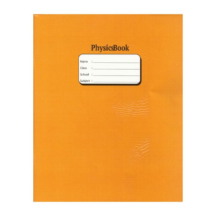 Physics Book 10x8 36L Brown Cover PVC Falcon FX-50299