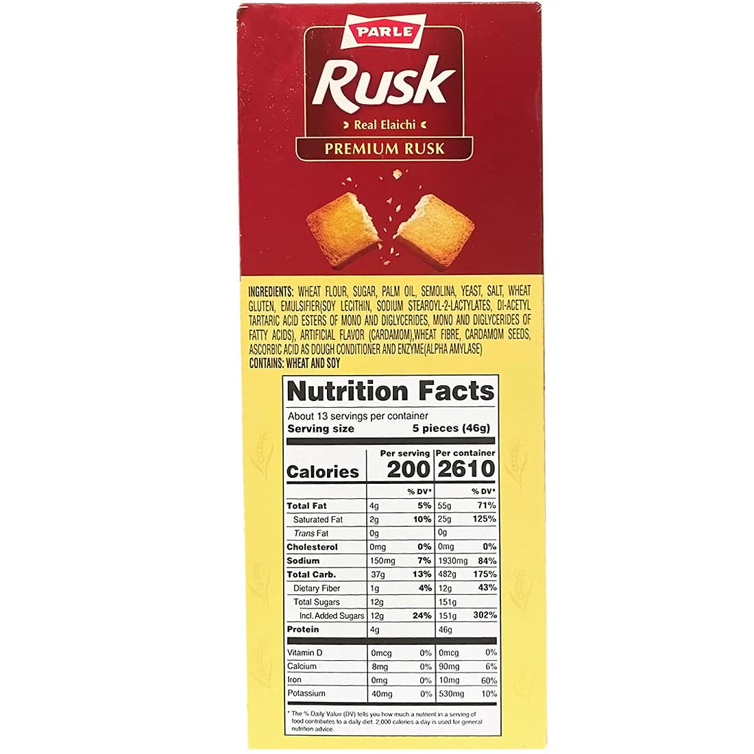 Parle Rusk real elaichi prem V/pack 600