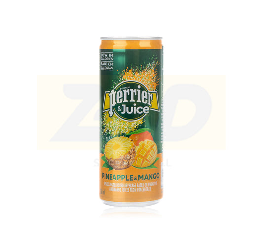 Perrier & juice, Pineapple and Mango Flavor  slim can - 24 x 250 ml
