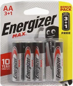 Energizer Max AA Alkaline Batteries 1.5V 4s