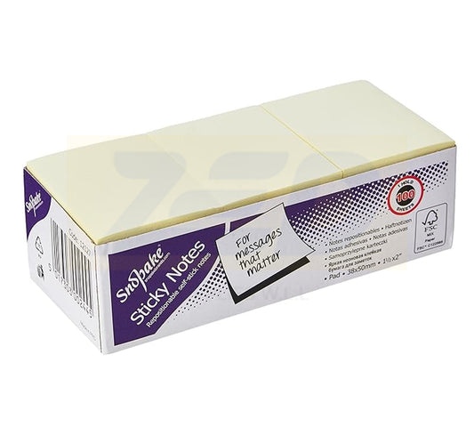 Post-it Notes Snopake 3M - 1.5 x 2 in - Yellow