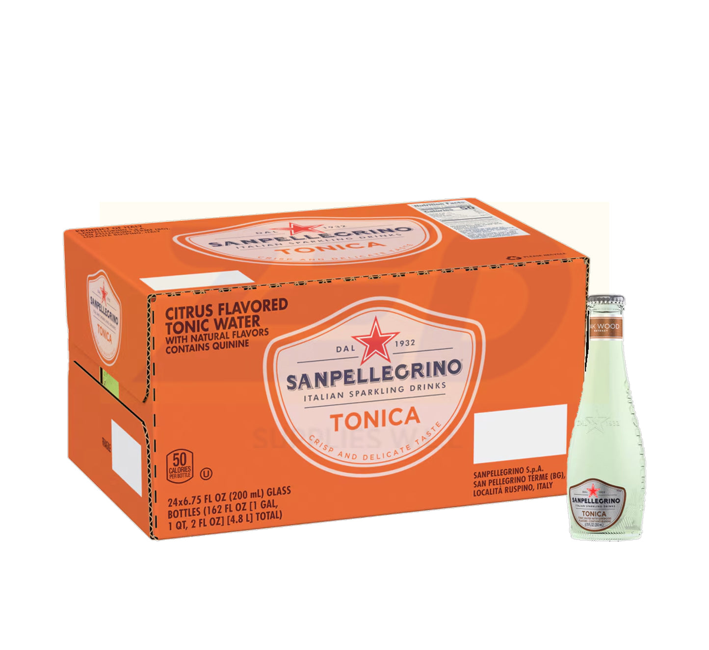 San Pellegrino Tonica Citrus Glass Bottle 24 x 200 ml
