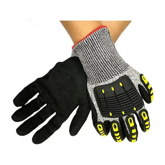 KOMY Gloves: Tpr Cut Resistant Hppe Nitrile Sandy Palm Komy Pro
