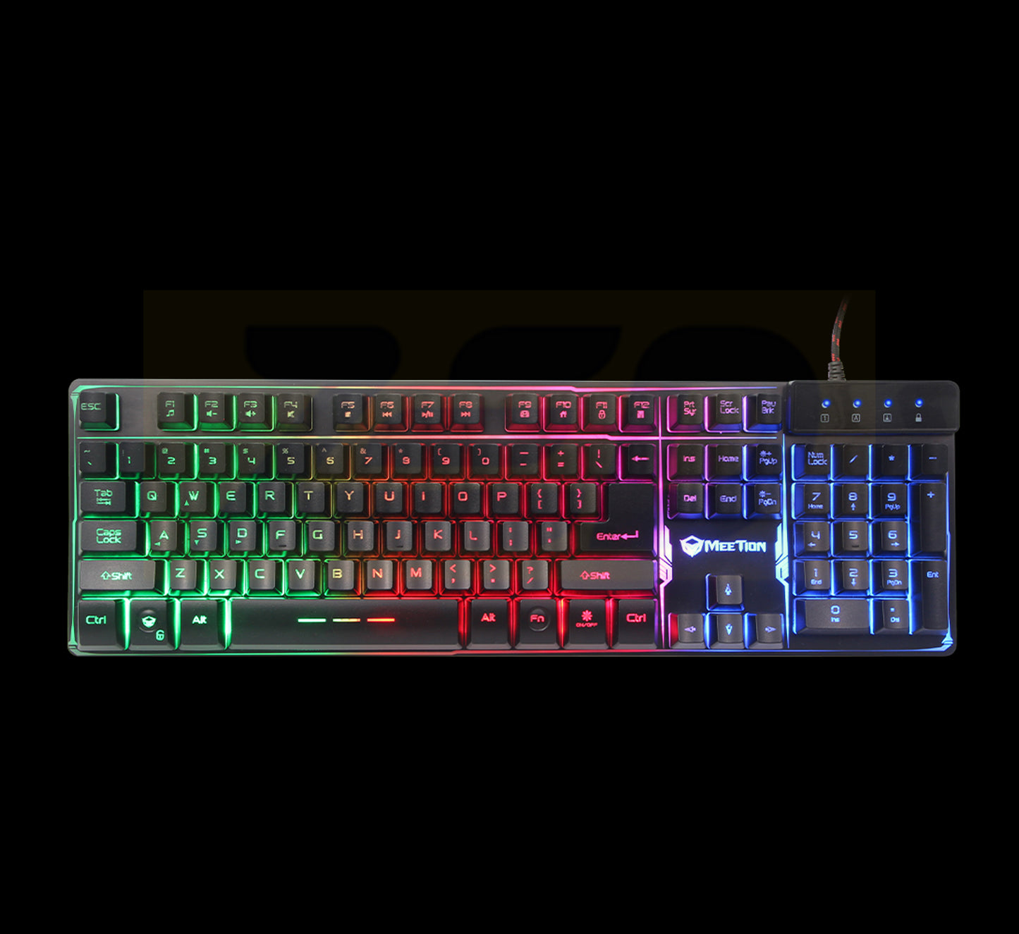 MEETION MT-K9300 Colorful Rainbow Backlit Gaming Keyboard
