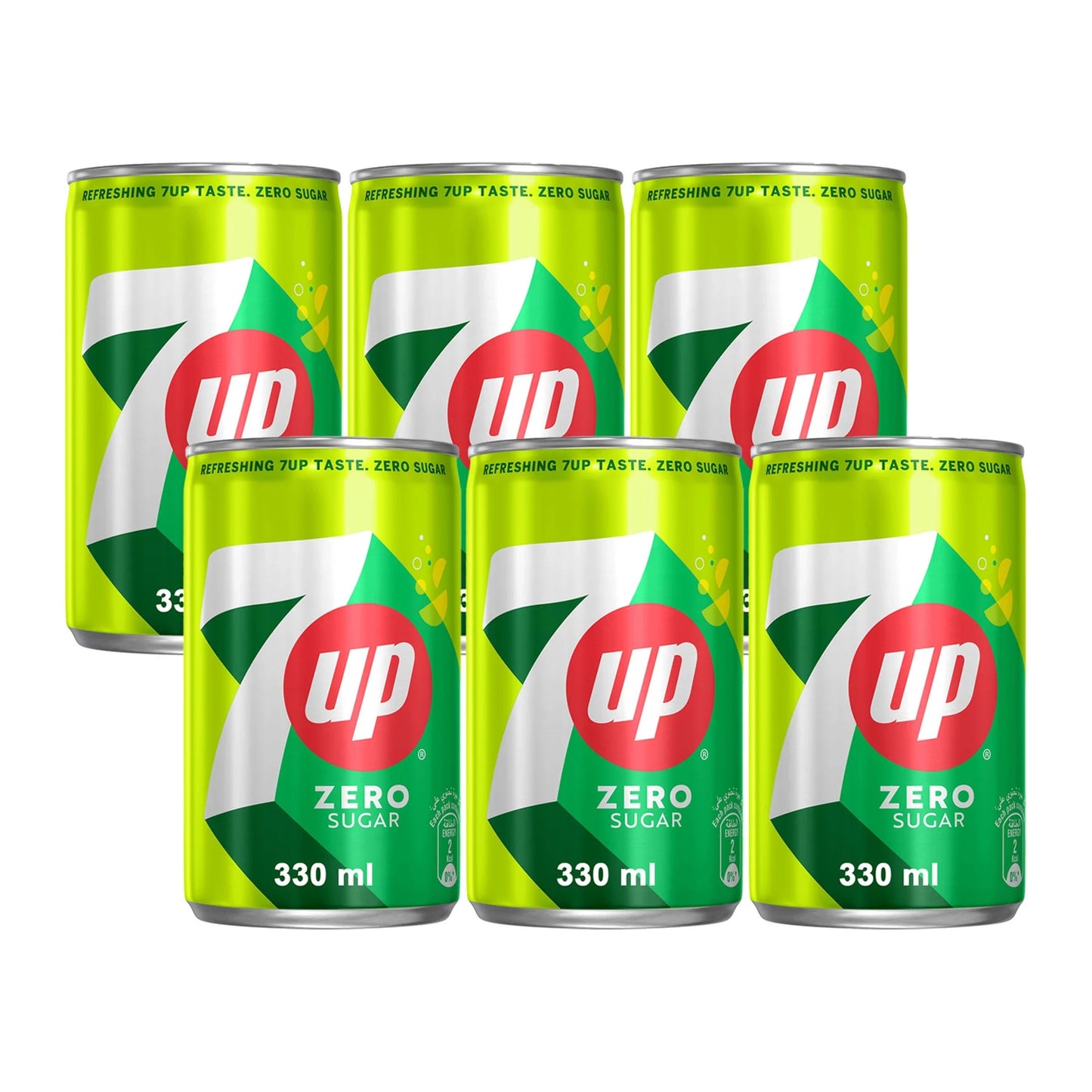 7Up Zero Zesty Lemon & Lime Flavor Zero Sugar Can 6 x 330 ml
