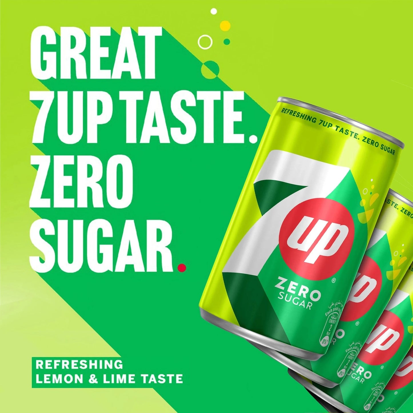 7Up Zero Zesty Lemon & Lime Flavor Zero Sugar Can 330 ml