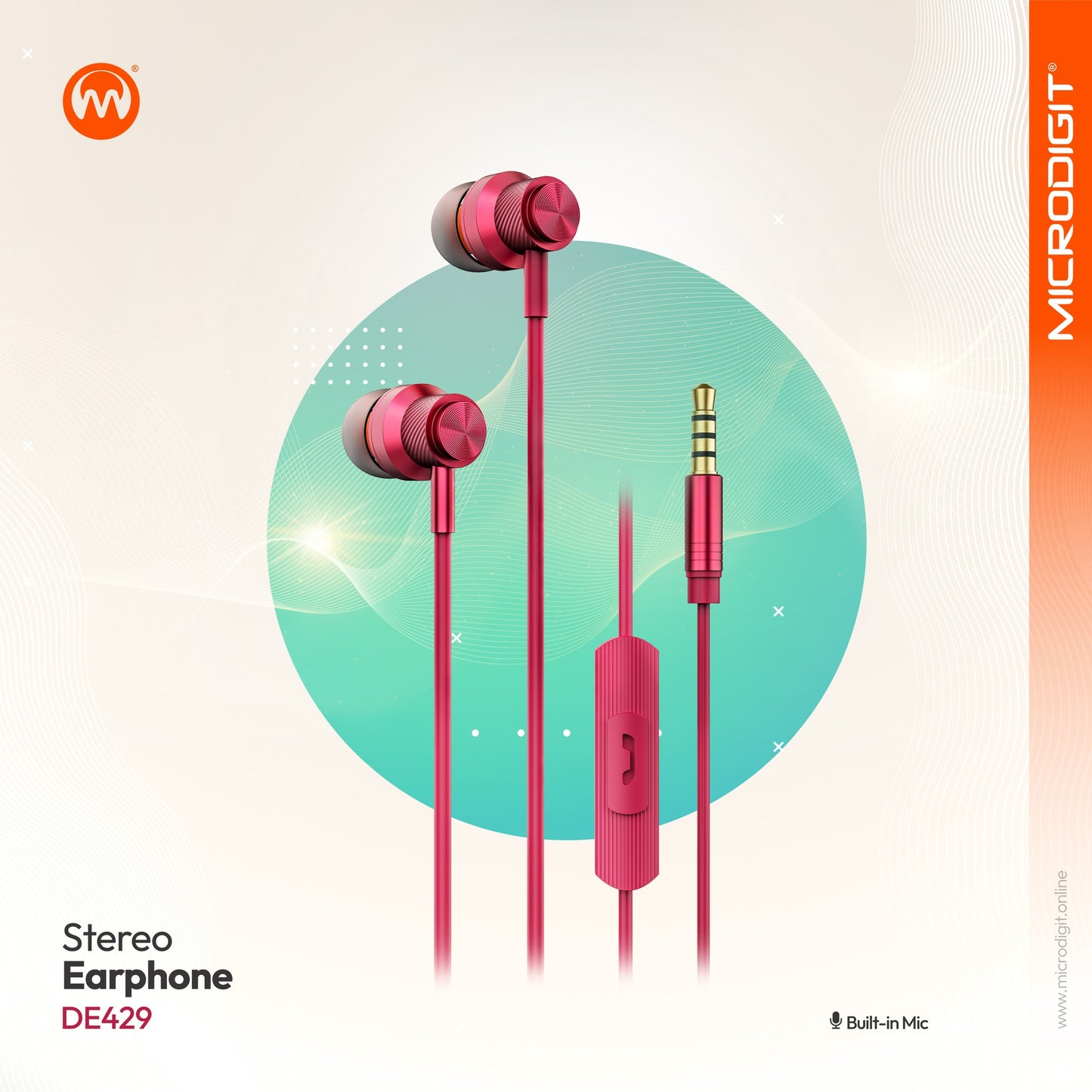 Wired Earphone Microdigit De429