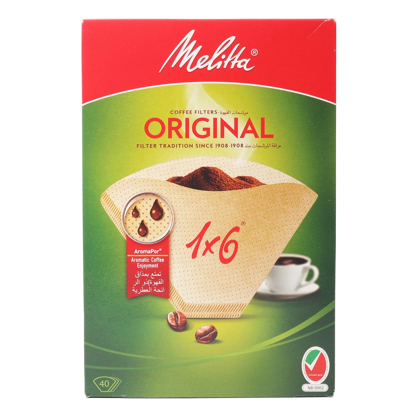 Melitta Original Coffee Filters 1x6 40pcs