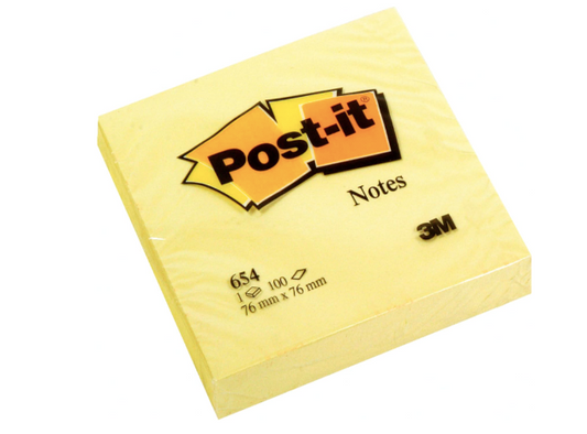 Post It Notes 3x3 In (76x76 mm) 100sheet