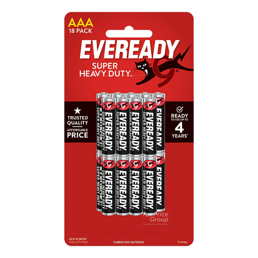 eveready super heavy duty AAA battery 18pcs 1212bp