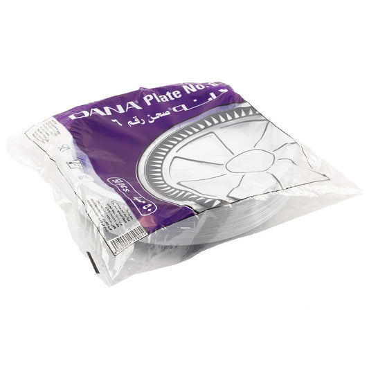Dana Plastic Round Plate No. 6 50pcs