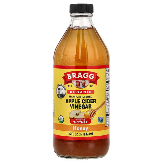 bragg organic apple cider vinegar honey 473 ml