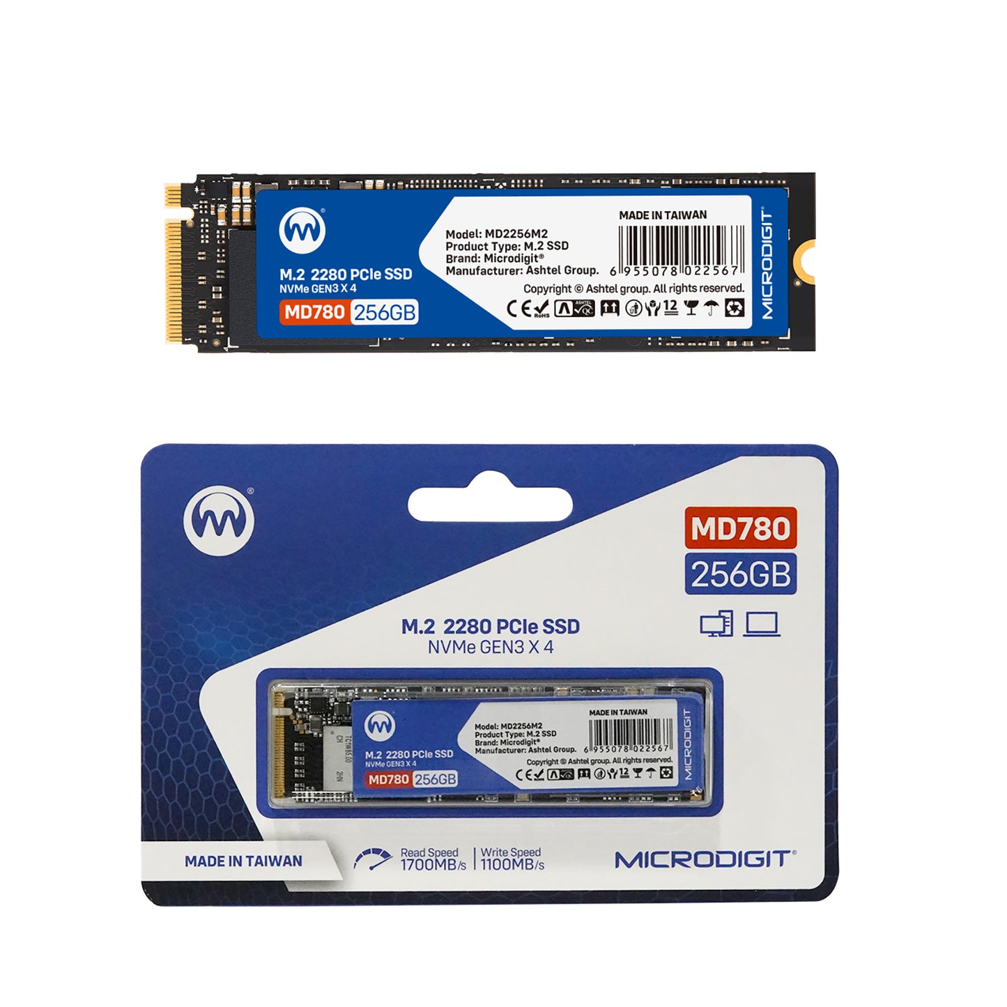 MICRODIGIT Solid State Drive M.2 256Gb Pcle | MD2256M2