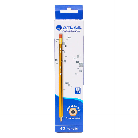 Atlas   HB Pencil YW+ER Jar=48 PCS  AS-PW-155-E-48P