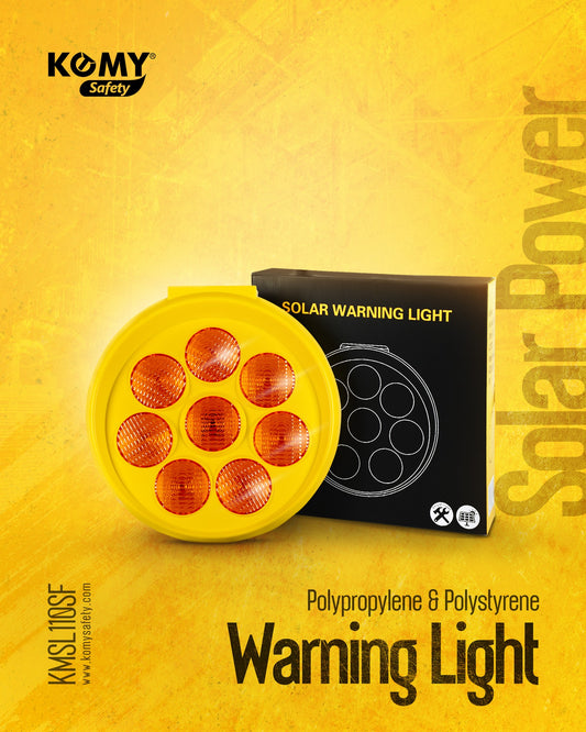 KOMY Warning Light: Solar, Sunflower Type Orange Kmsl110Sf