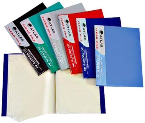 Atlas Clear File A4 100 Pocket Asst. 6281073584060