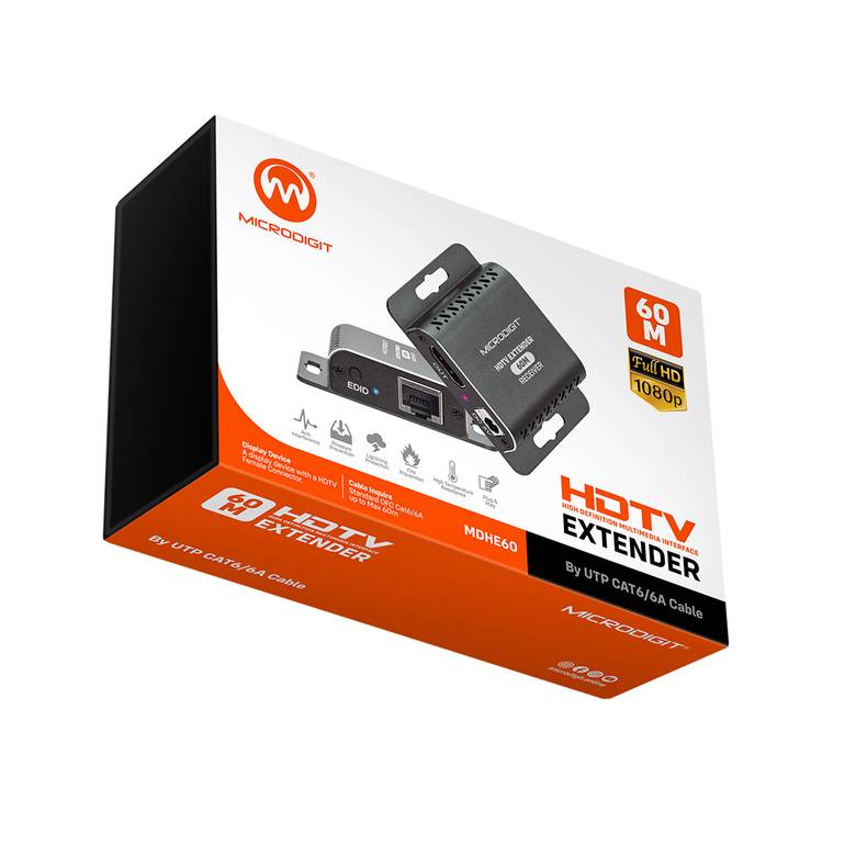 Hdmi Extender Microdigit Mdhe60 60 Meter