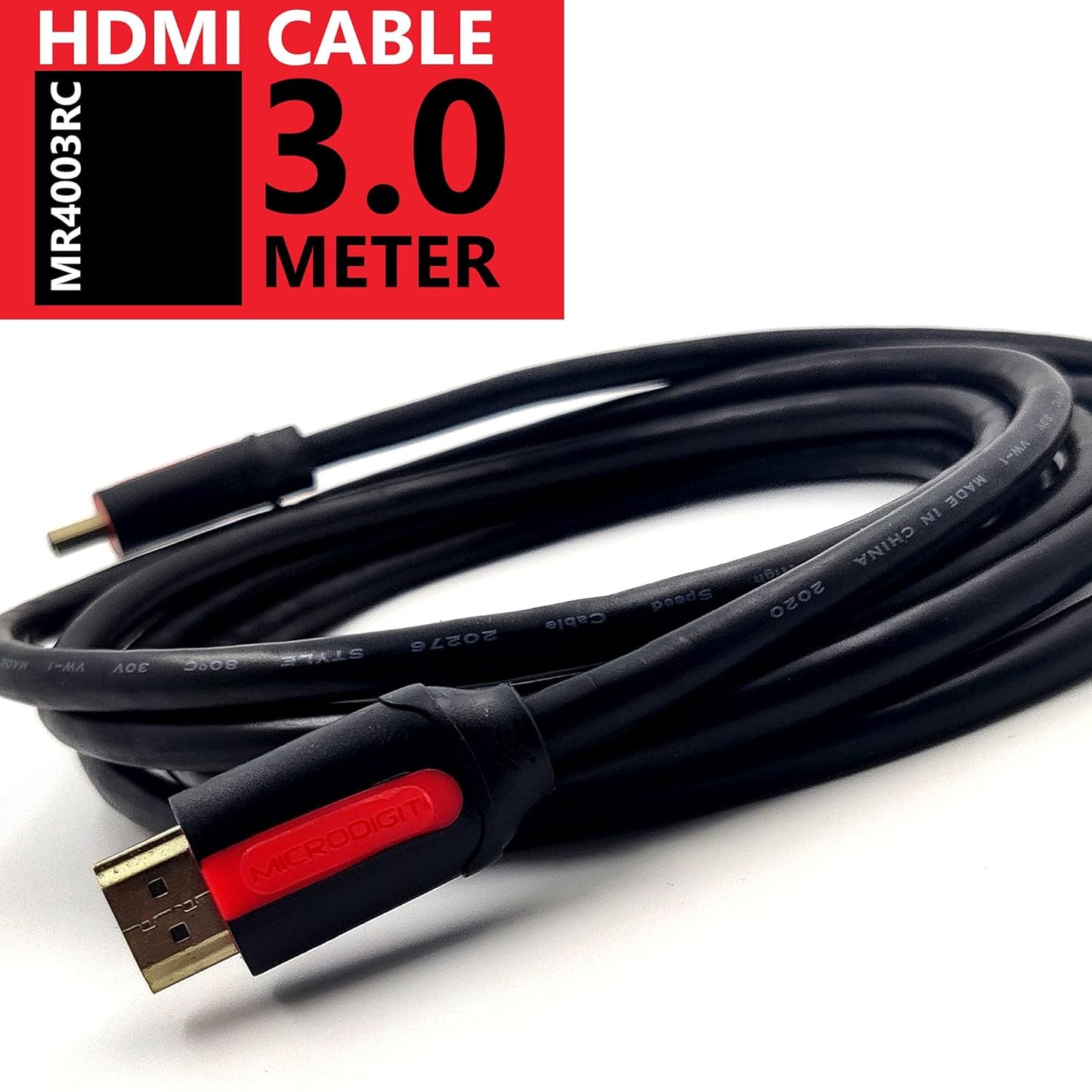 Hdmi Round Cable Microdigit 3Meter Mr4003Rc