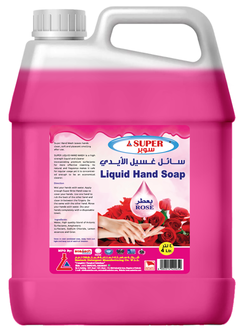 Super Brite Liquid Hand Soap Rose 4Ltrs