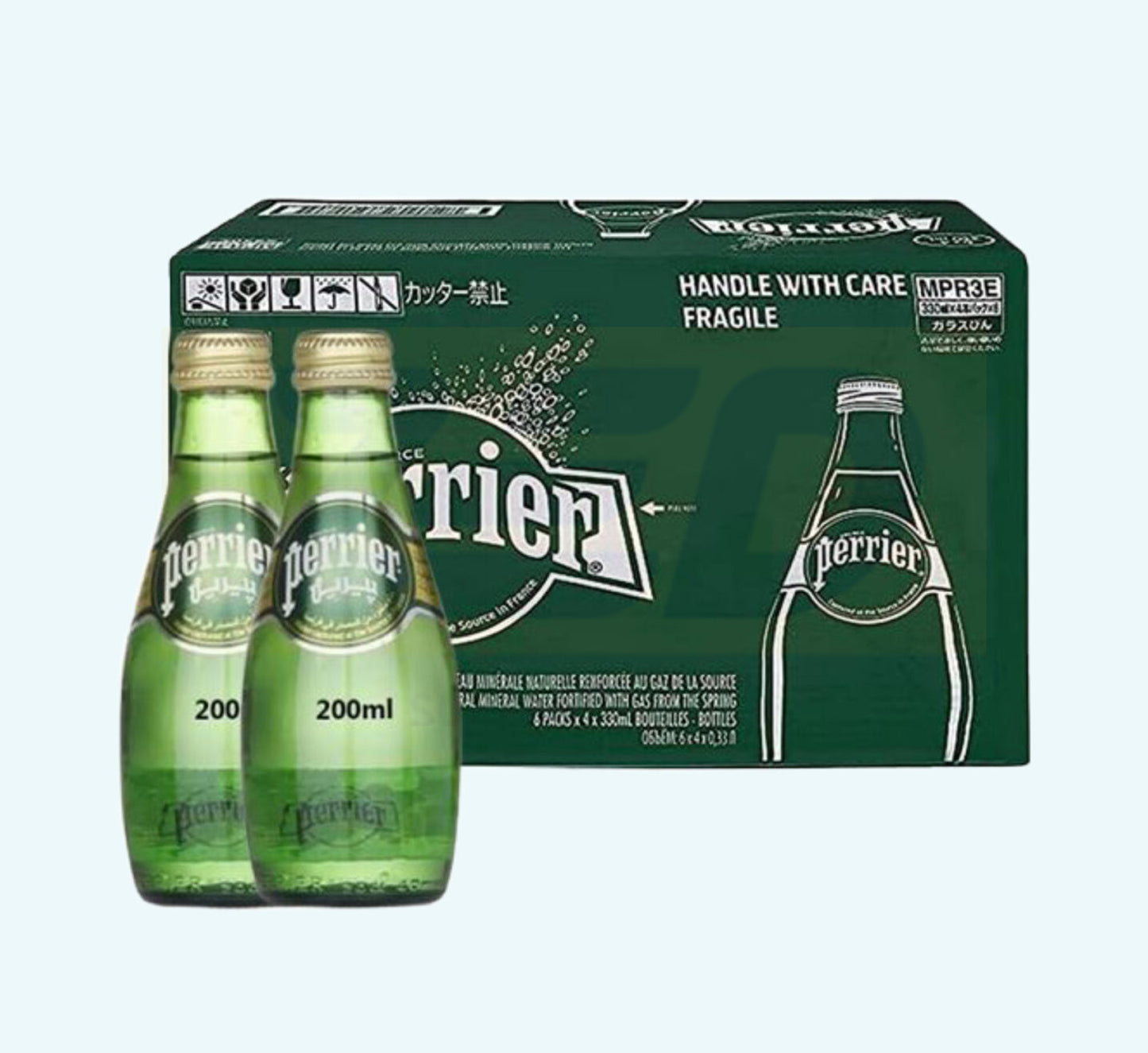 Perrier Natural Sparkling Mineral Water Regular 24 x 200 ml
