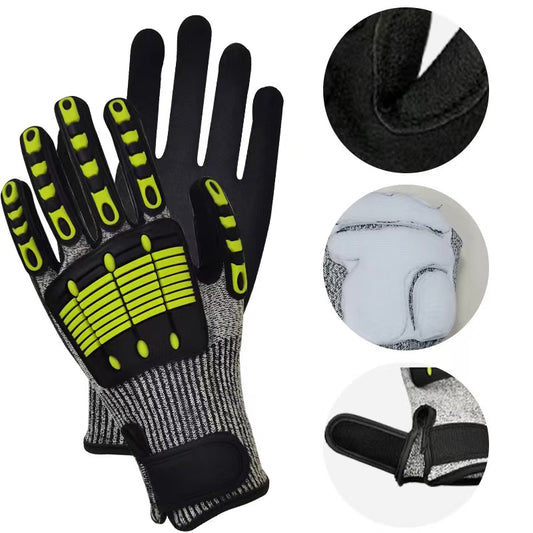 KOMY Gloves: Tpr Anti-Impact Hppe & Nitrile Foam Palm Kmsg803Tpr
