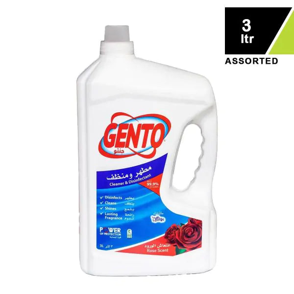 Gento Cleaner & Disinfectant Rose 3 Litre