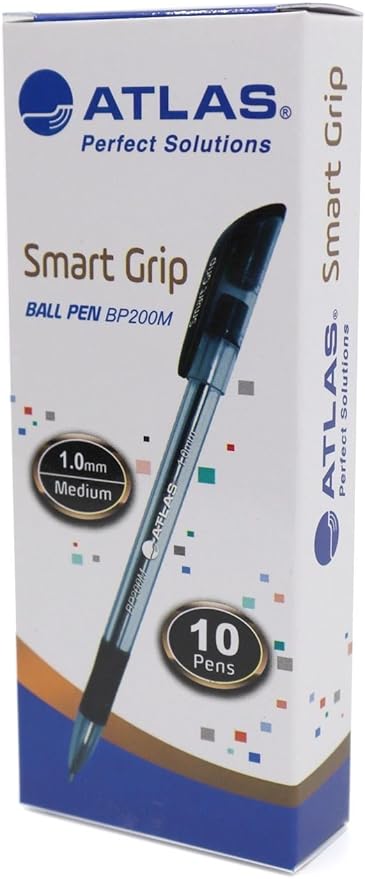 Atlas Ball Pen 1.0mm Med  BX=10 BE Smart Grip  AS-BP200M-BE