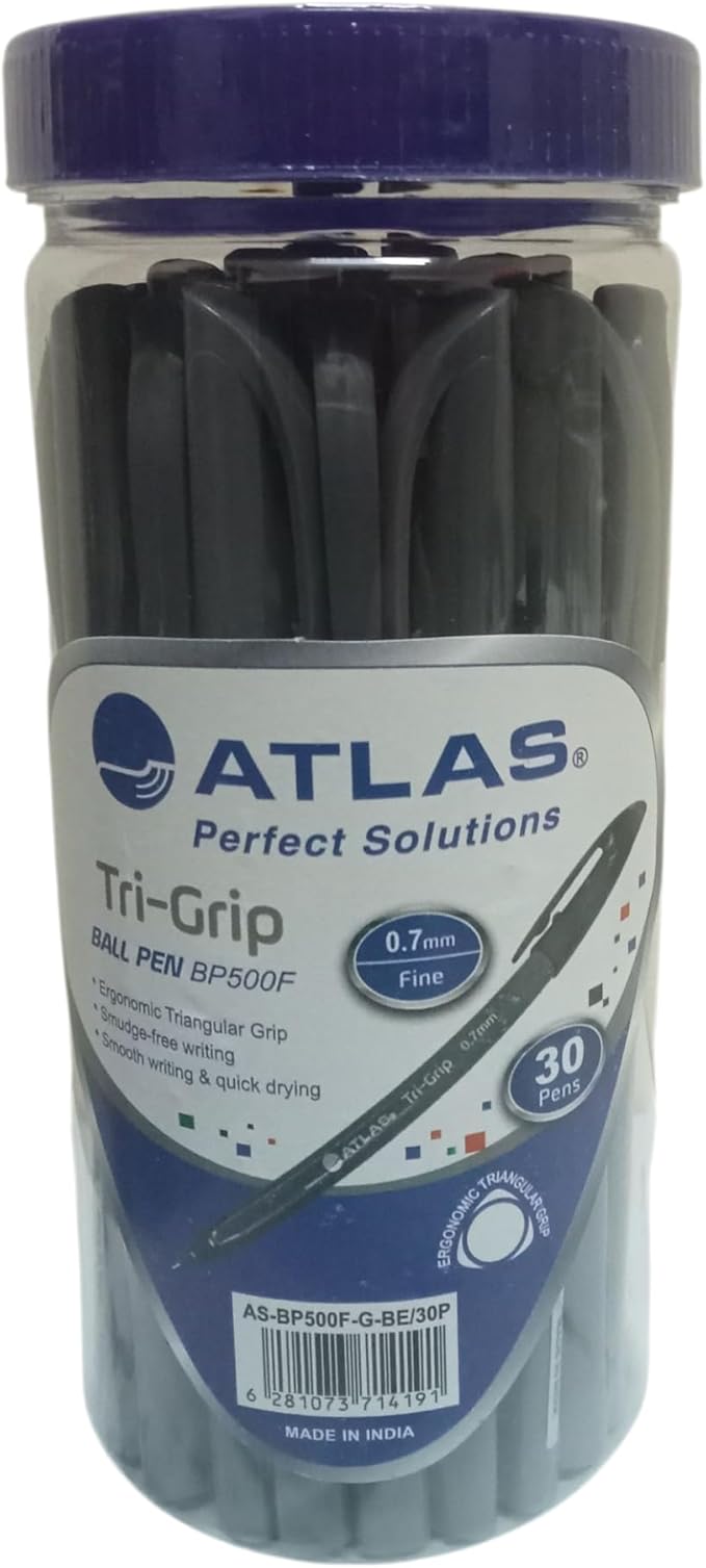 Atlas Ball Pen Tri-Grip 0.7mm Jar=30 BE  AS-BP500F-BE/30P