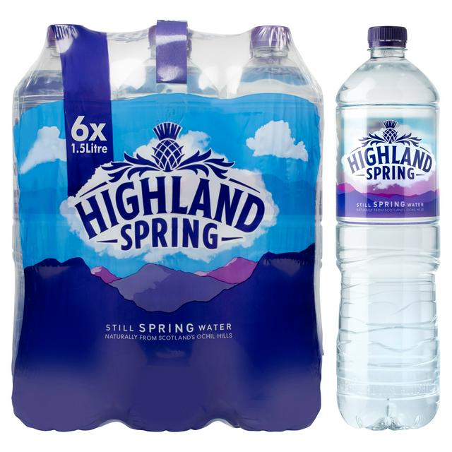 HIGHLAND SPRING NATURAL MINERAL WATER 6x1.5LITRES