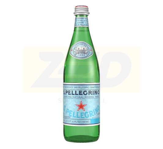 San Pellegrino Sparkling Natural Mineral Water Glass Bottle 12 x 750 ml