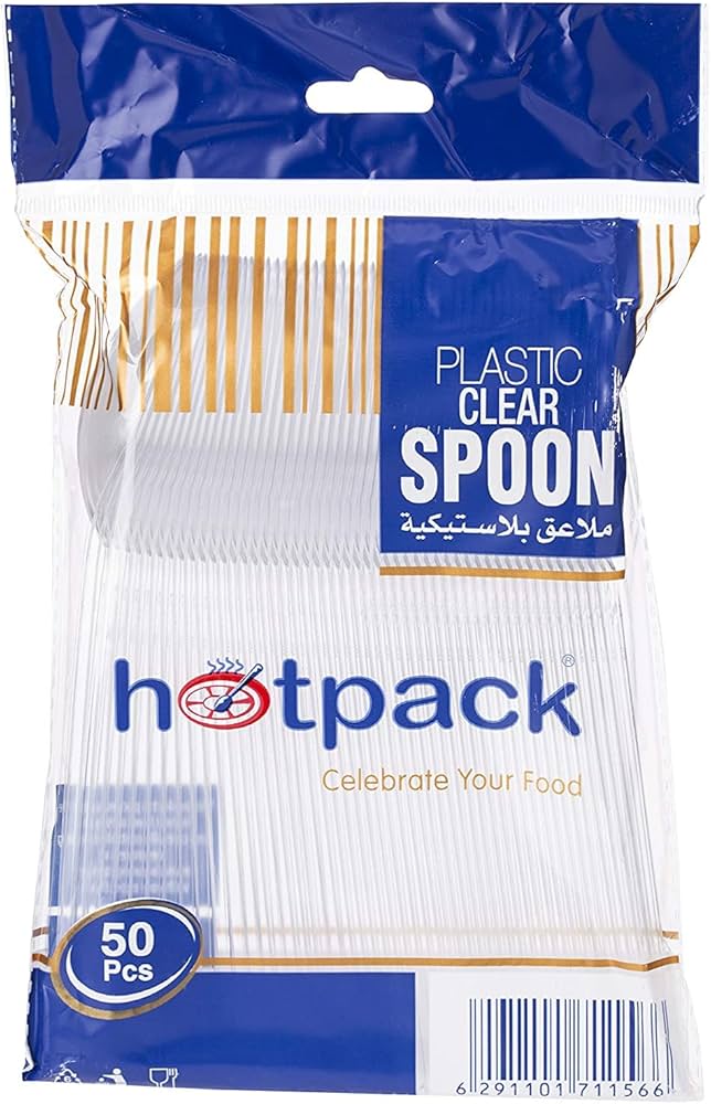 Hotpack Plastic Desert Spoon 50x40pc Normal