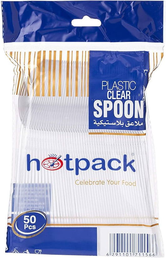 Hotpack Plastic Desert Spoon 50x40pc Normal