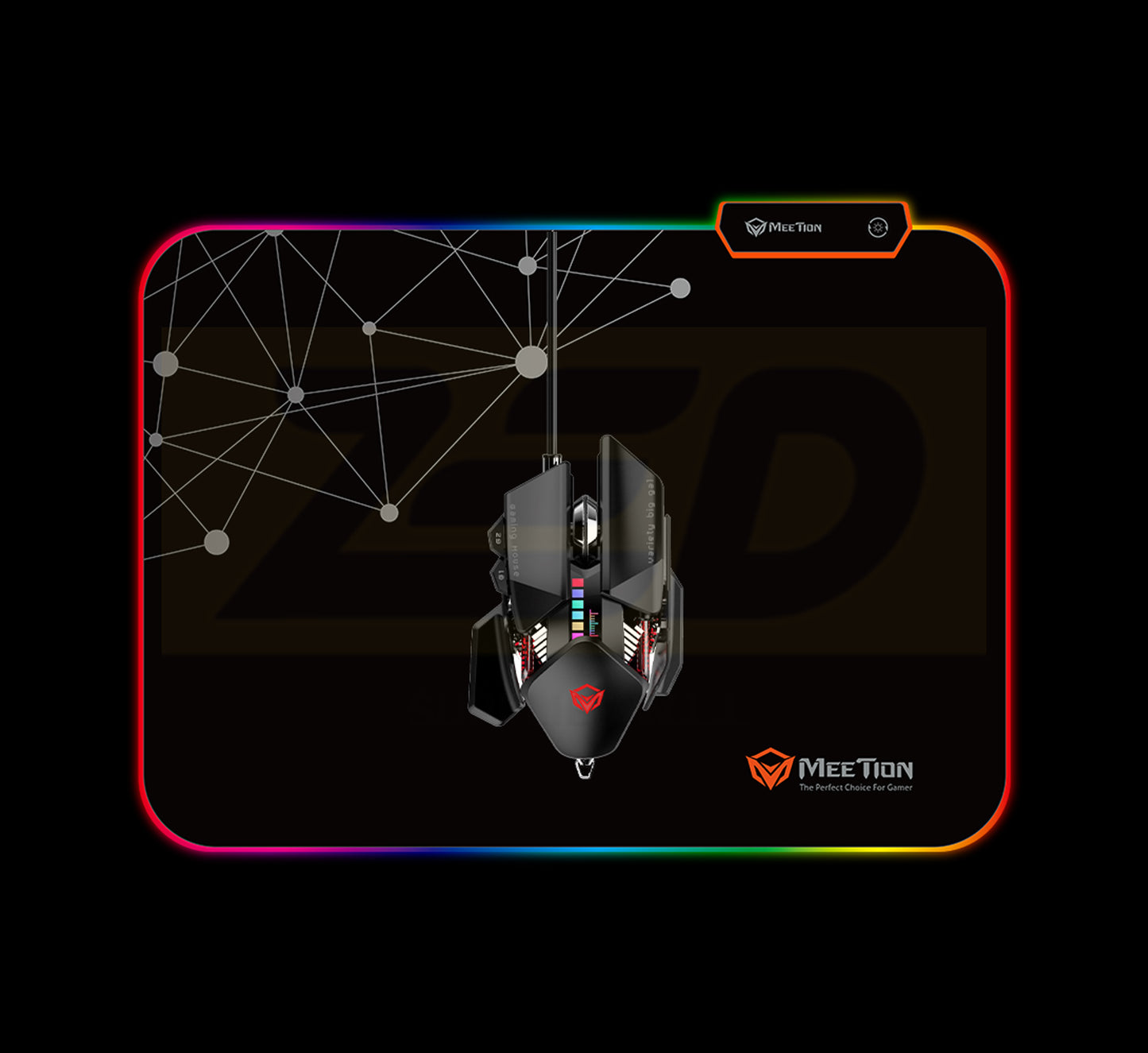 Meetion MT-PD120 Rubber Led RGB Gaming Mouse Pad