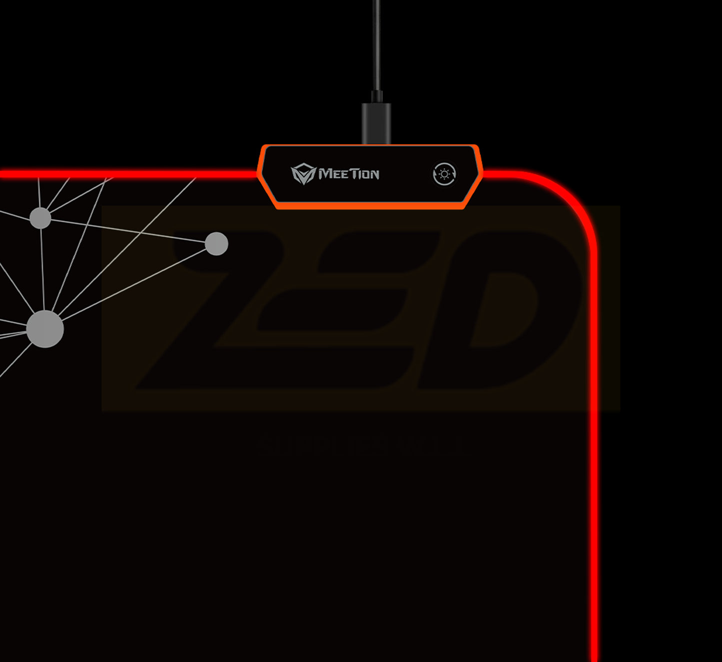 Meetion MT-PD120 Rubber Led RGB Gaming Mouse Pad